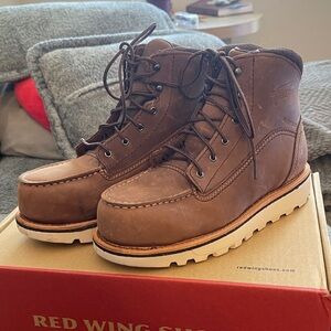 Red Wing Shoes Brown Lace Up Boots